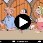 Funny Wine Tasting Cartoon
