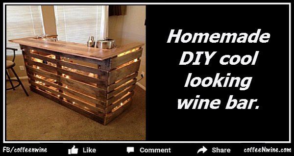Homemade DIY cool looking wine bar