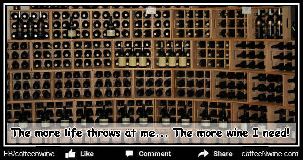 The more life throws at me The more wine I need