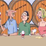 Funny Wine Tasting Cartoon