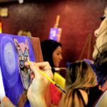 A Painting Party at The Emerald Cork Wine and Paint Studio…