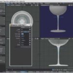 Lightwave 3D Wine glass on black background by Mis of TRH Logos…