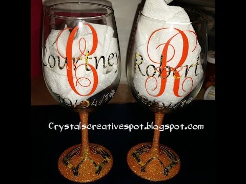 start to finish personalized wine glasses…