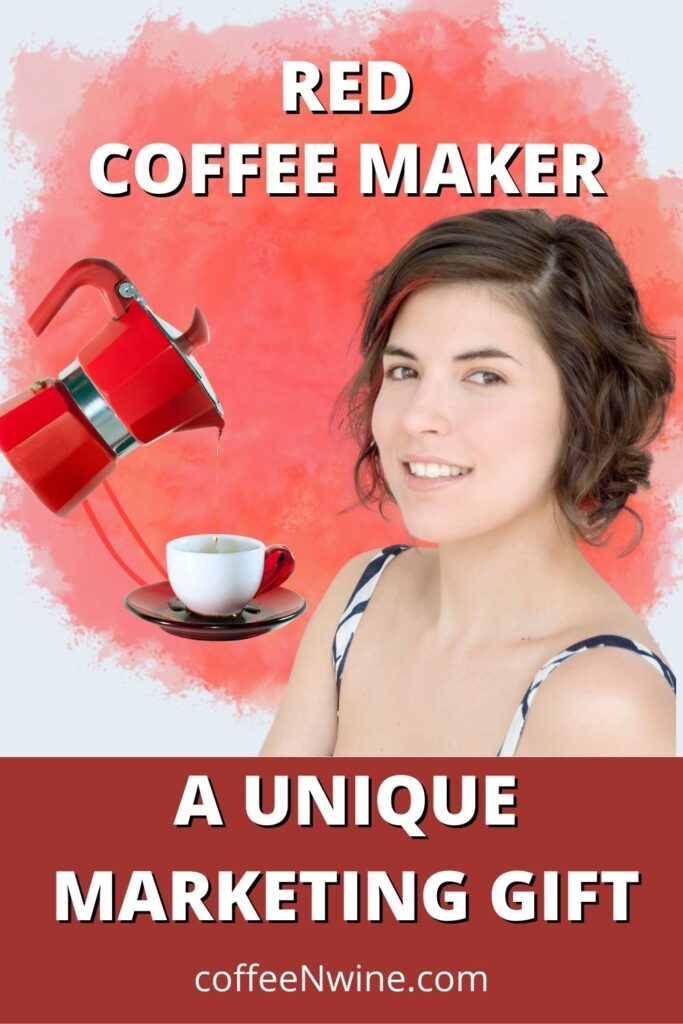 Red Coffee Maker A Unique Marketing Gift Pinterest Pin